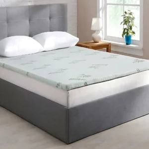 Memory Foam Mattress Topper 2.5 cm – Bamboo Memory Foam Mattress Topper – Cooling, Lightweight & Ultra-Comfy Sleep Upgrade - Image 10