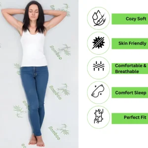 Heaven High 40D Bamboo Mattress Topper Memory Foam 2.5cm – Gel Infused | Cooling | Bamboo Cover | Anti-Slip | Pressure Relief - Image 8