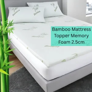 Memory Foam Mattress Topper 2.5 cm – Bamboo Memory Foam Mattress Topper – Cooling, Lightweight & Ultra-Comfy Sleep Upgrade - Image 13