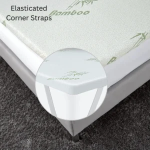 Memory Foam Mattress Topper 2.5 cm – Bamboo Memory Foam Mattress Topper – Cooling, Lightweight & Ultra-Comfy Sleep Upgrade - Image 14