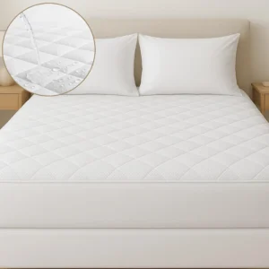 Waterproof Bamboo Mattress Protector – Hypoallergenic, Breathable, Fitted Sheet Design, Noise-Free Protection - Image 4