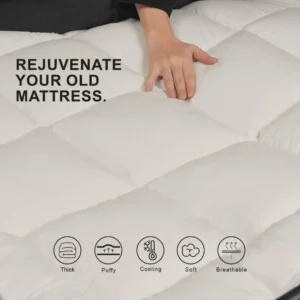 Luxury Extra-Thick Mattress Topper – Deep-Filled Microfibre Comfort Layer Quilted, Luxury Hotel Mattress Pads Box Stitched Elasticated Corner - Image 16