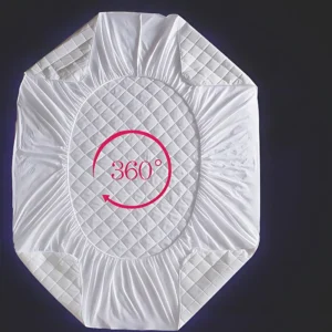 Waterproof Bamboo Mattress Protector – Hypoallergenic, Breathable, Fitted Sheet Design, Noise-Free Protection - Image 8