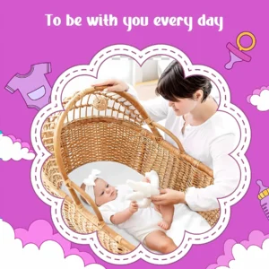 Moses Basket, Cradle, Bassinet & Crib Mattress Protector – Terry Towel, Waterproof, Breathable & Noise-Free Elasticated , Breathable Soft Cozy (75x37+15cm) - Image 9